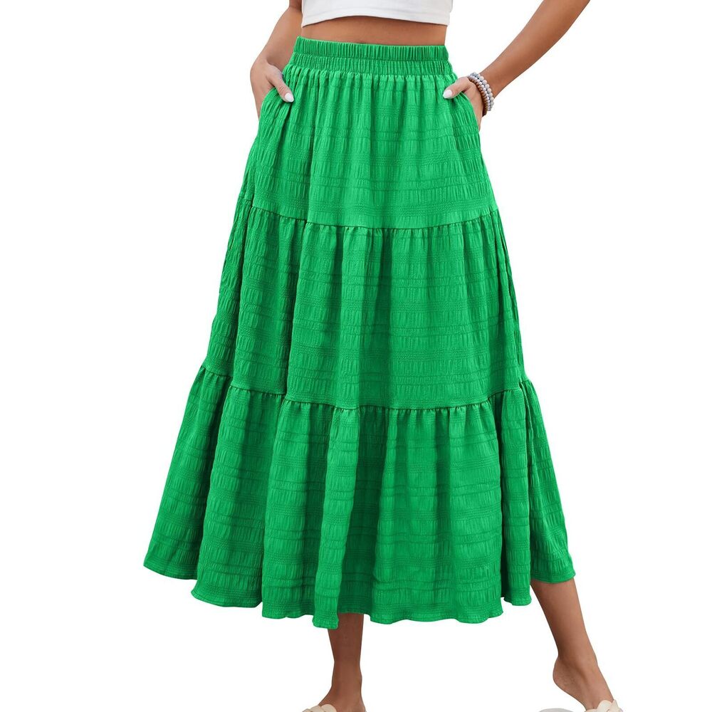 3770 Spring Skirts 2025 Trendy Summer Smock Elegant Teacher Skirts Loose